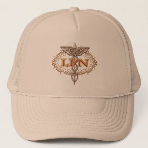 Oval Cuivre Caduceus LPN Infirmière Casquette