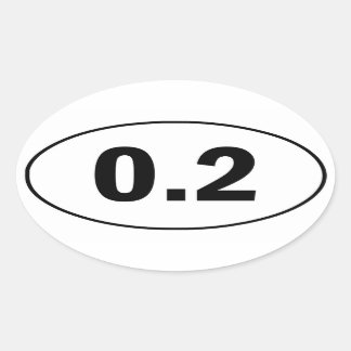 Ovale 0,2 Mile Drôle Sticker Runny