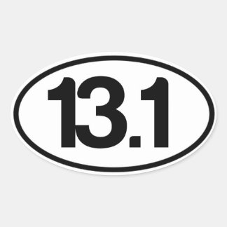 Ovale 13.1 Sticker (Demi-Sticker Marathon)