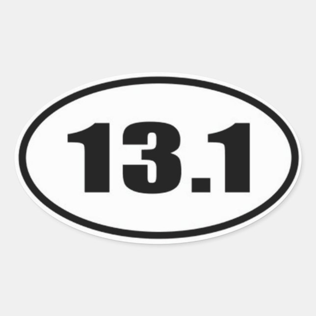 Ovale 13.1 Sticker Texte noir sur Arrière - plan blanc (Devant)