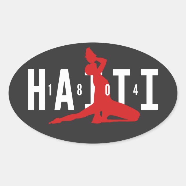 Ovale 1804 Neg Mawon Haiti Neg Marron Haïti Sticker oval (Devant)