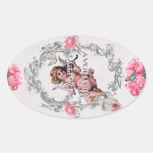 Ovale Anniversaire - Linge blanc - Sticker
