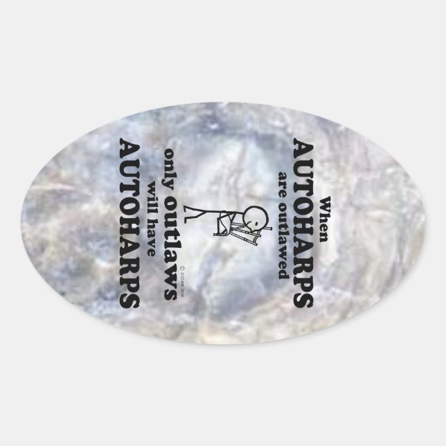 Ovale Autoharps Sticker Oval interdit (Devant)