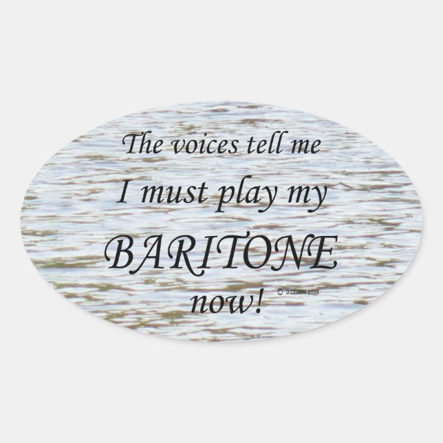 Ovale Baritone Voices dit qu'il faut jouer Oval Sticker (Devant)