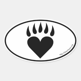 Ovale BearHeart Oval Sticker