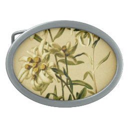 Ovale Boucle de ceinture d'edelweiss