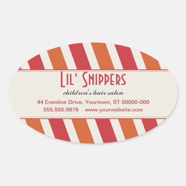 Ovale Bright Diagonals Sticker (Devant)