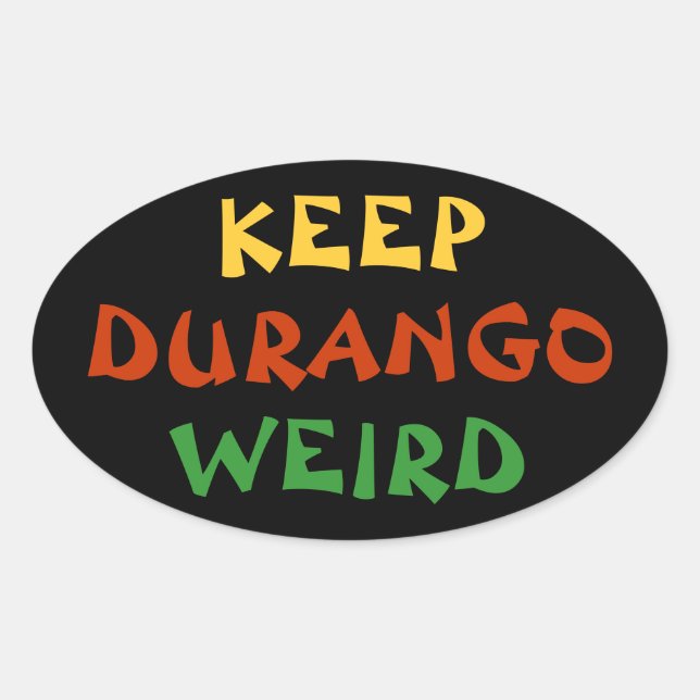 Ovale Conserver Durango Sticker bizarre (Devant)