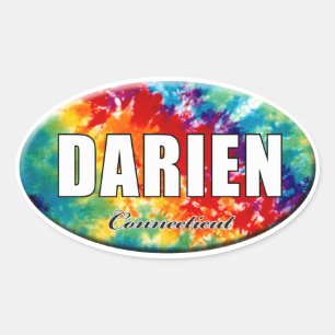 Ovale Cravate-Dye Darien, Sticker CT