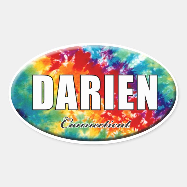 Ovale Cravate-Dye Darien, Sticker CT (Devant)