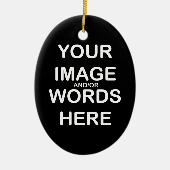 Ovale En Céramique 2 CÔTÉS / FAITES-LE VOUS-MÊME ~ Ornement (Devant)