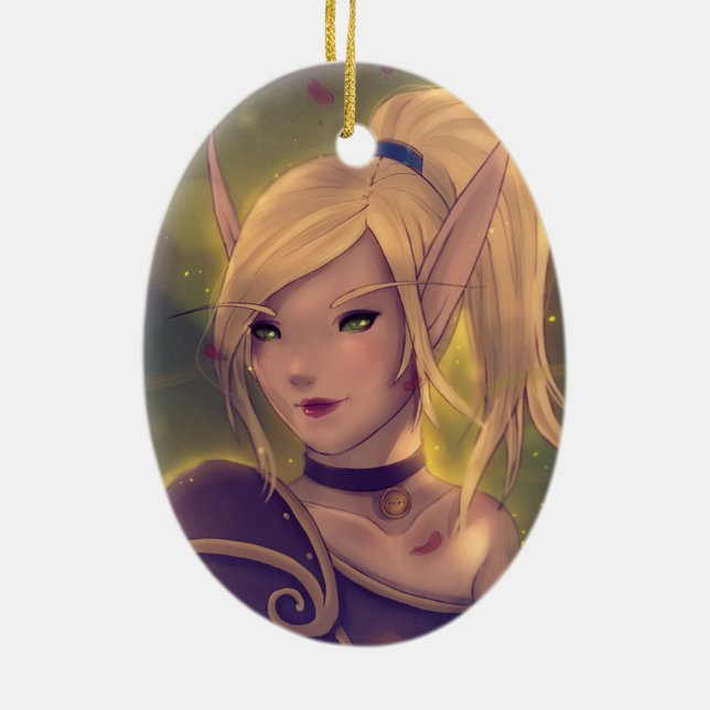 Ovale En Céramique Ornement de Gigi et de Sharm (Dos)