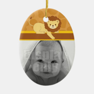 Ovale En Céramique Ornement de lion