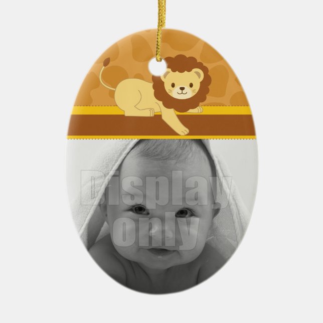 Ovale En Céramique Ornement de lion (Devant)