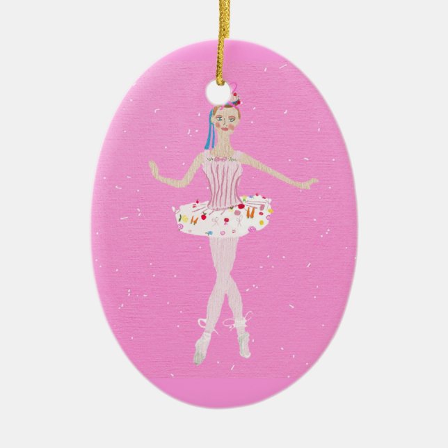 Ovale En Céramique Ornement de massepain (Devant)