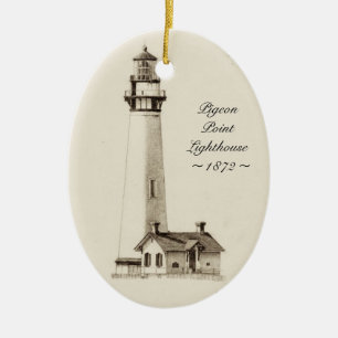 Ovale En Céramique Ornement de phare de point de pigeon