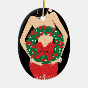 Ovale En Céramique Ornement d'ovale de guirlande