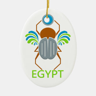 Ovale En Céramique Ornement EGYPT - personnaliser