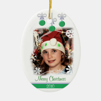 Ovale En Céramique Ornement fait sur commande d'arbre de Noël de