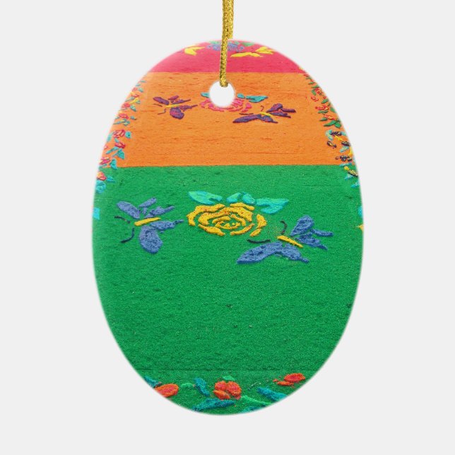 Ovale En Céramique Ornement maya 2 de conception (Devant)