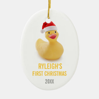 Ovale En Céramique Ornement mignon de Noël de Père Noël Babys premier