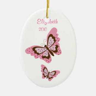 Ovale En Céramique Ornement nommé de Noël personnalisé par PAPILLON
