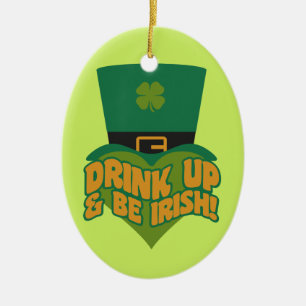 Ovale En Céramique Ornement personnalisé Leprechaun