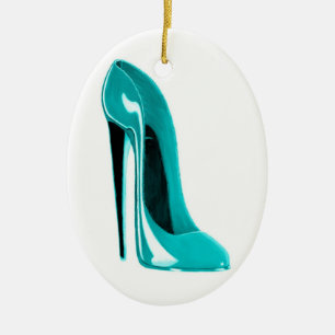 Ovale En Céramique Ornement stylet d'ovale de chaussure de turquoise