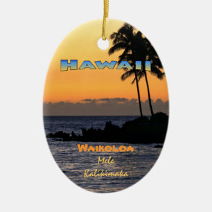 Ovale En Céramique Ornement : Twilight À Waikoloa (Oval)