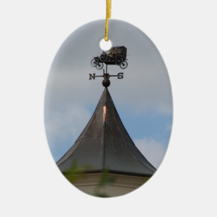 Ovale En Céramique Ornement vintage de palette de temps de voiture