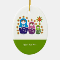 Poupées russes Matryoshka ornement personnalisé