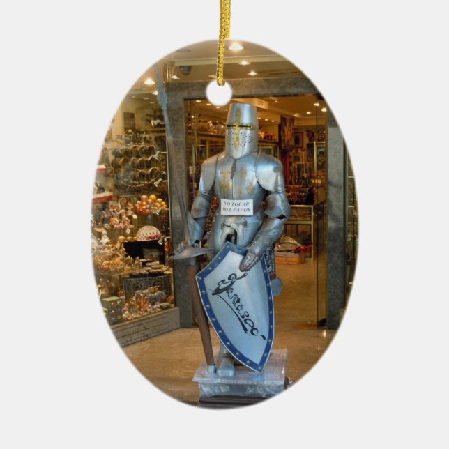 Ovale En Céramique Toledo, Espagne - ornement d'arbre de Noël (Devant)