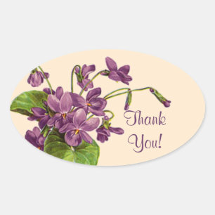Ovale Épingle de violets - Sticker