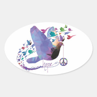 Ovale Espoir de paix - Sticker