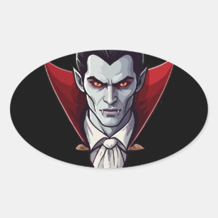 Ovale 🦇 gothique Vampire Sticker noir 🖤 🎃