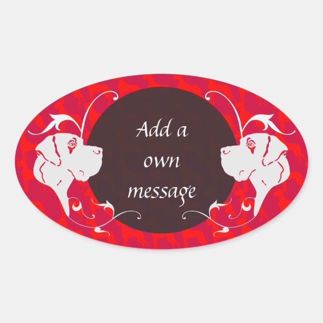 Ovale Grand Sticker Dane (Devant)