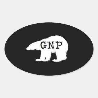 Ovale Grand Sticker rond Prepper Nord