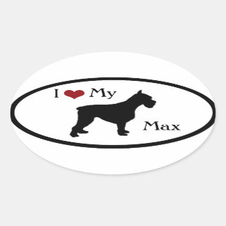 Ovale I Love My Schnauzer Oval Sticker