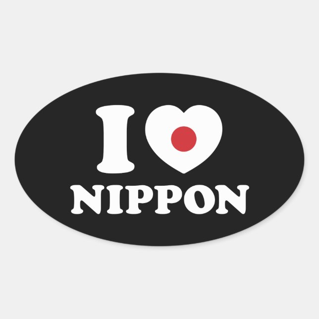 OVALE J'AI LE COEUR [AMOUR] STICKER OVAL NIPPON (Devant)