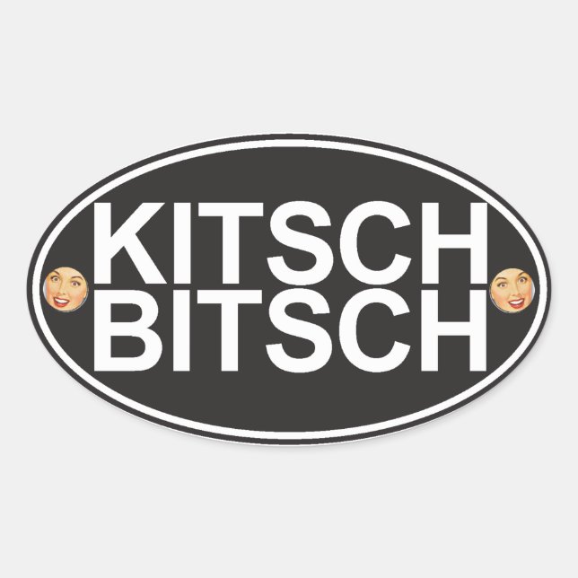 Ovale Kitsch Bitsch : Sticker voiture Kitsch Bitsch (Devant)