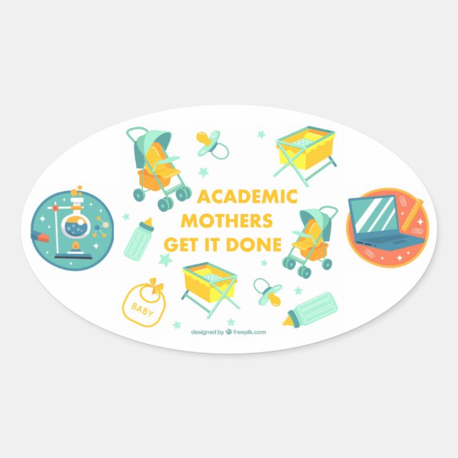 Ovale Les Mères Universitaires Se Font Faire Des Sticker (Devant)