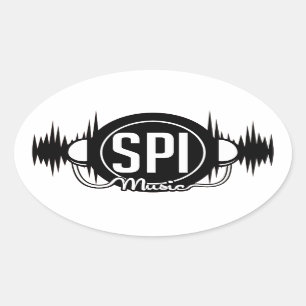 Ovale Logo SPIMUSICINC - Noir - Sticker
