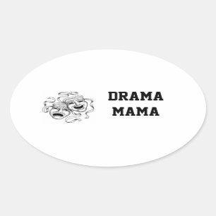 Ovale Maman Sticker de drame
