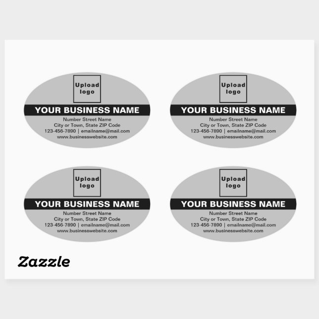 Ovale Marque d'affaires avec surbrillance sur Sticker gr (Feuille)