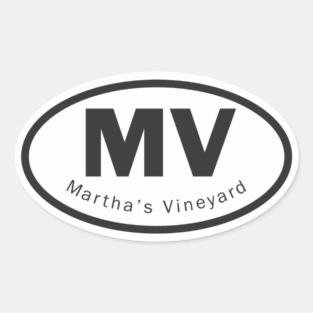 Ovale Martha's Vineyard sticker (Devant)