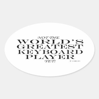 Ovale Meilleur Joueur Clavier Pourtant Sticker Oval