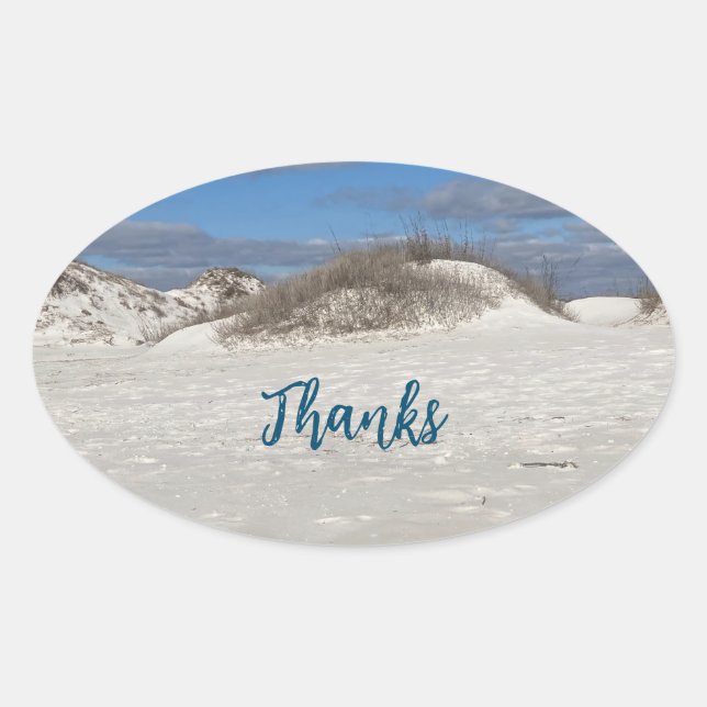 Ovale Merci Oval Sticker (Devant)