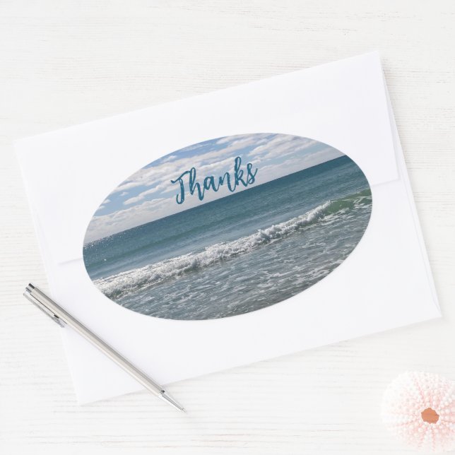 Ovale Merci Oval Sticker (Enveloppe)