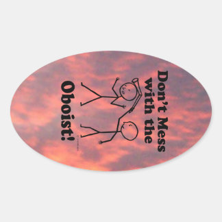 Ovale Ne manquez pas le Sticker Oboiste Oval