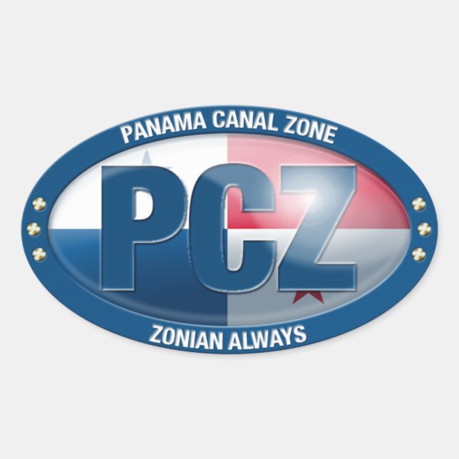 Ovale PCZ - Panama Canal Zone : Zonien Toujours, Sticker (Devant)